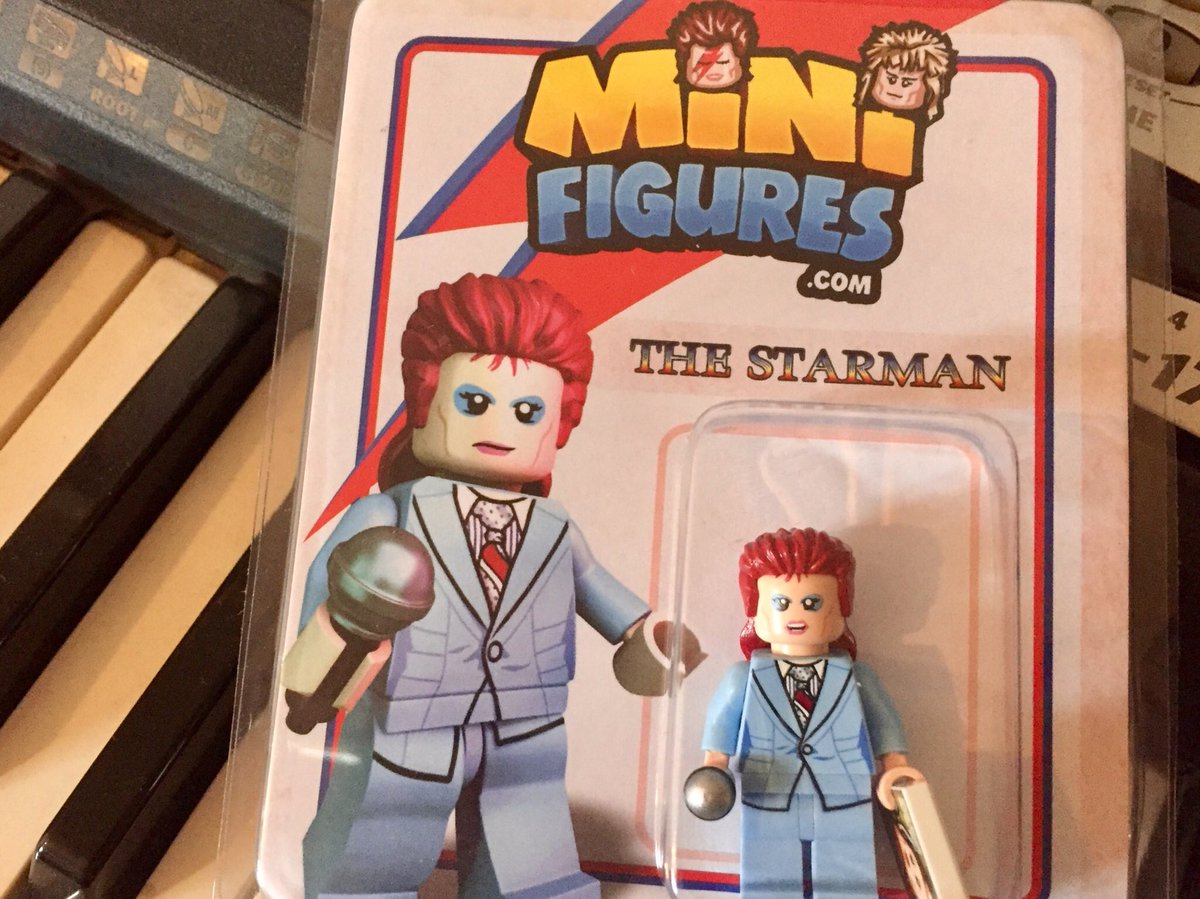 This little piece of awesomeness was just delivered through our mailbox! <a href="/MinifigureHQ/">Minifigures.com</a> thanks very much guys, I feel an animation with him might be coming soon! #starman #DavidBowie