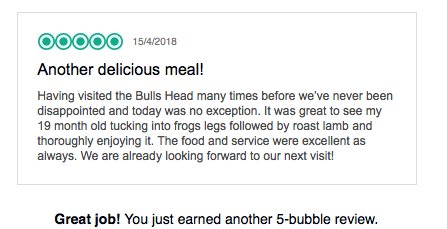 Another 5 bubbles! #5bubblereview