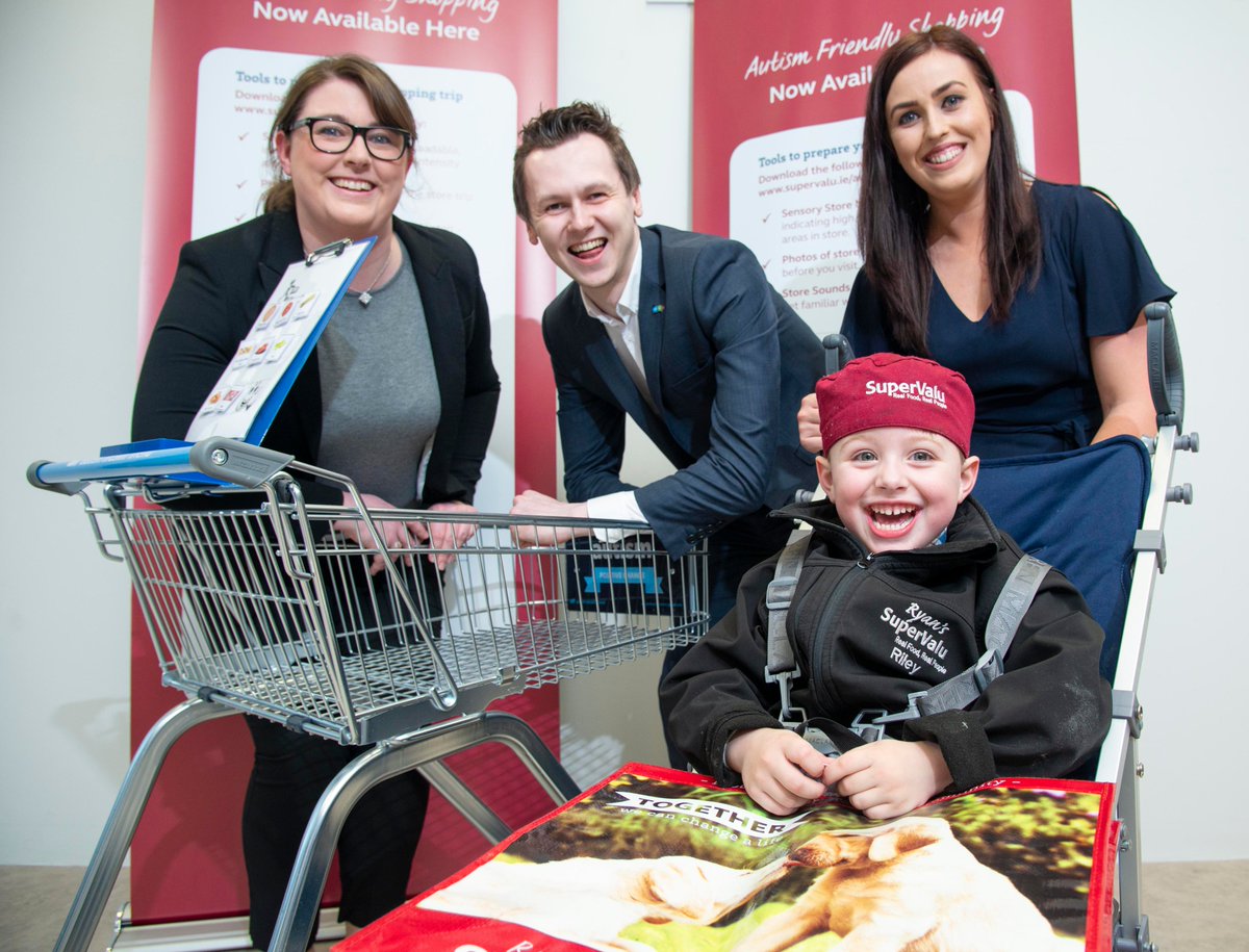 SuperValuIRL's tweet photo. We were delighted to host the first in a series of Autism Awareness events in Ryan’s SuperValu Glanmire yesterday evening with Adam Harris, CEO of @AsIAmIreland and Riley &amp; his Mum of My Boy Blue. Autism friendly shopping times are now being rolled out across our store network. https://t.co/xEVHF0qpVH