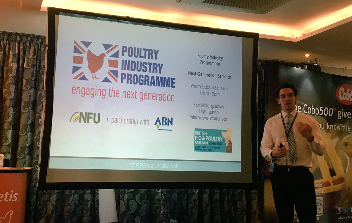 NFU_Poultry's tweet photo. Will from @avivets tells the SWCA about the #poultryindustryprogramme Next Generation Seminar due to take place at @PigPoultry Fair on 16th May. Interested in #poultry 🐓🥚🦃 ? Register here: https://t.co/0UU5Ora49x https://t.co/alVJaLdFw6