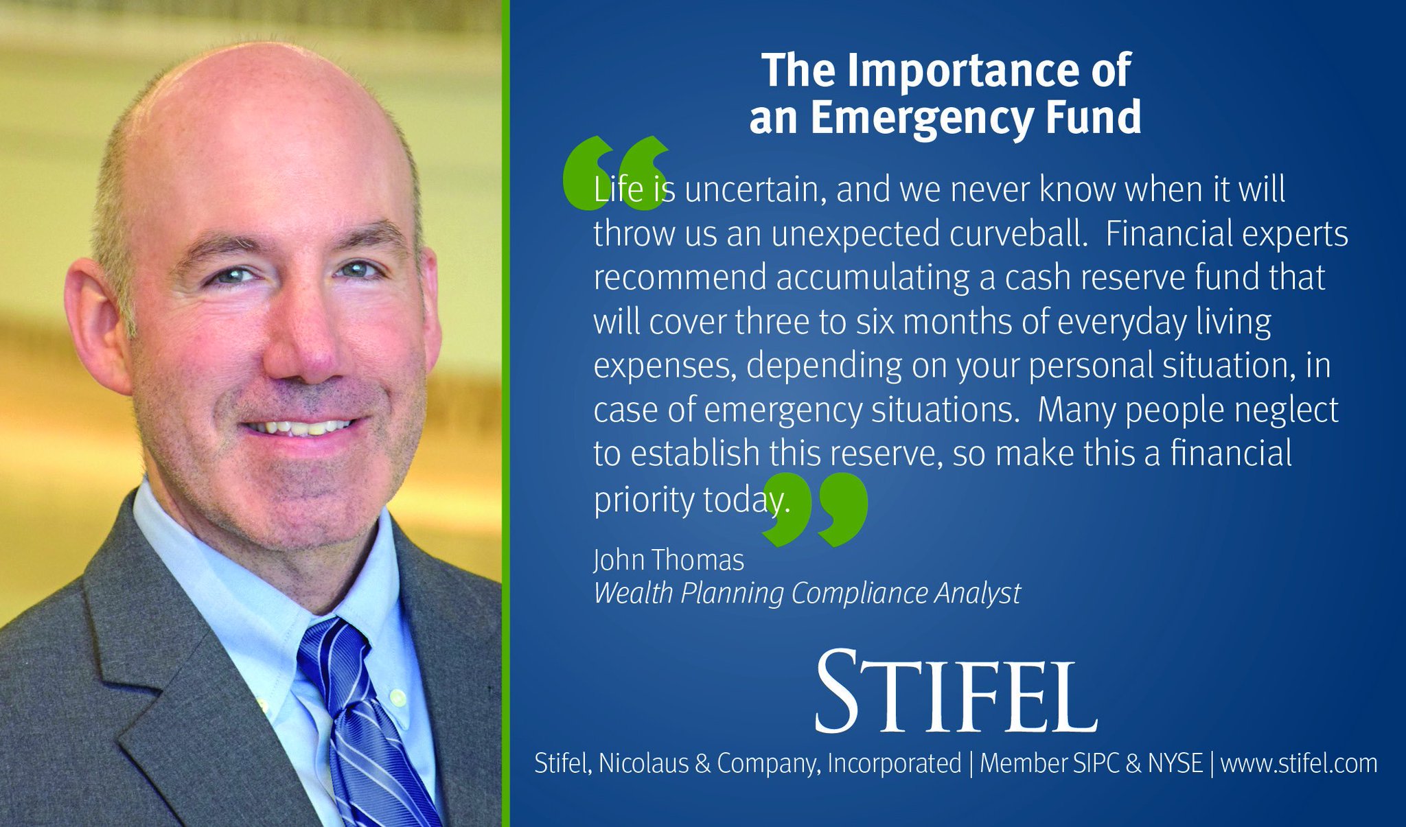 Stifel on Twitter "Here's a great tip from John Thomas, Compliance