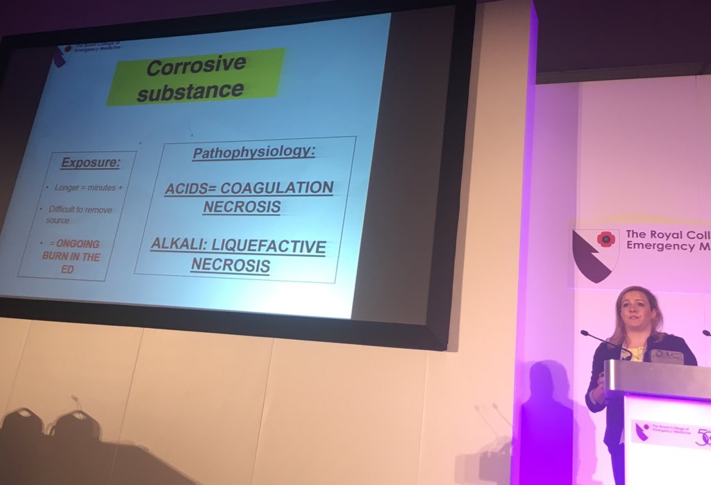Drtmr's tweet photo. #RCEMCPD @JessPayne9 delivering a great talk on the looming threat of corrosive burns injury #AcidAttacks https://t.co/2DFzGOpI7d