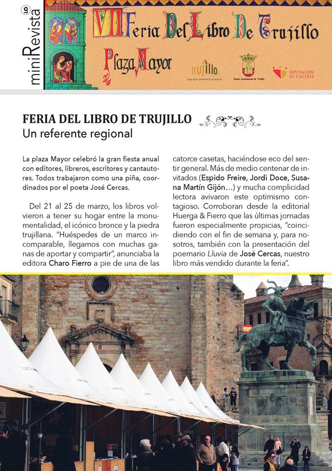 maica_rivera's tweet photo. ¡¡¡Aquí está nuestra nueva #miniRevista!!! @literocio @F_LibroTrujillo @JoseCercas @AlbertoCasero @Trujilloweb @CharoFierro @soybenicio @HuergayFierro @Arekorata @Lasturaedition @gohonchema @Miguelaccionpoe @Amargord @luispastor52 @Nordica_Libros https://t.co/UclSEPVDNG