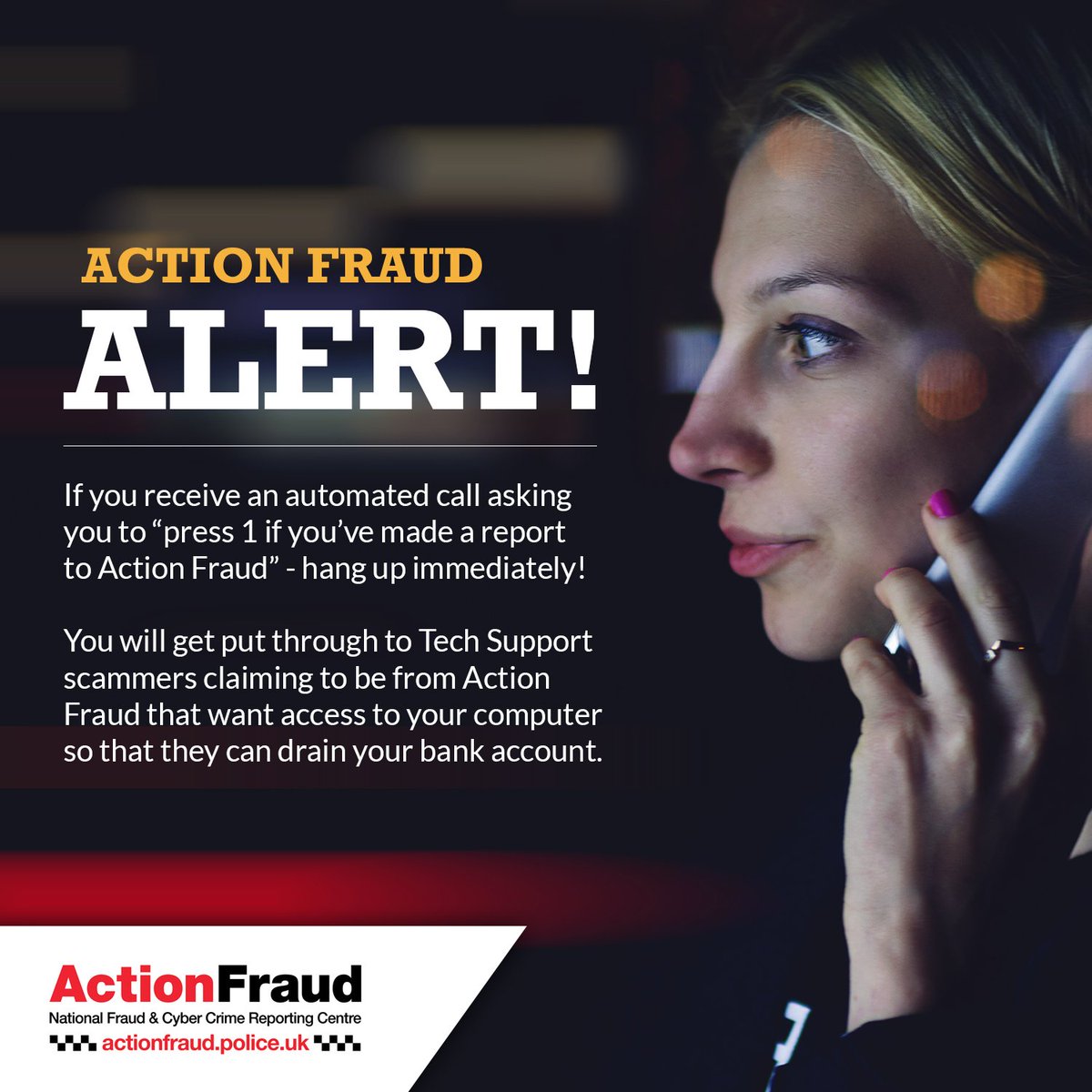 reportfrauduk's tweet photo. 📲 We do NOT use an automated machine to speak to victims of fraud! Here’s what you need to know about these #TechSupportScammers using our name: https://t.co/o3A0gzhYjh https://t.co/4kPt89e7xV