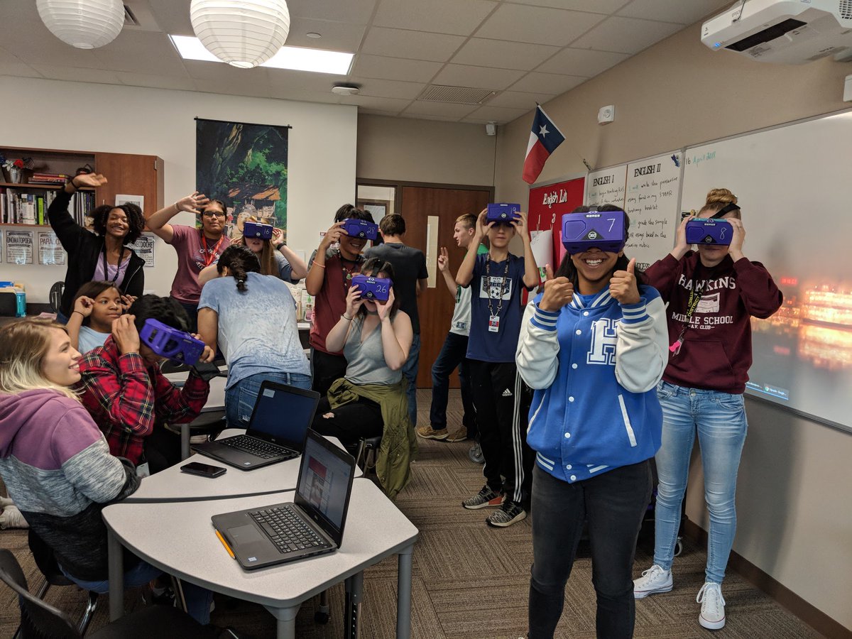 There's magic happening in the ELA classrooms this week! #googleexpeditions are just one component of a flipped classroom experience!