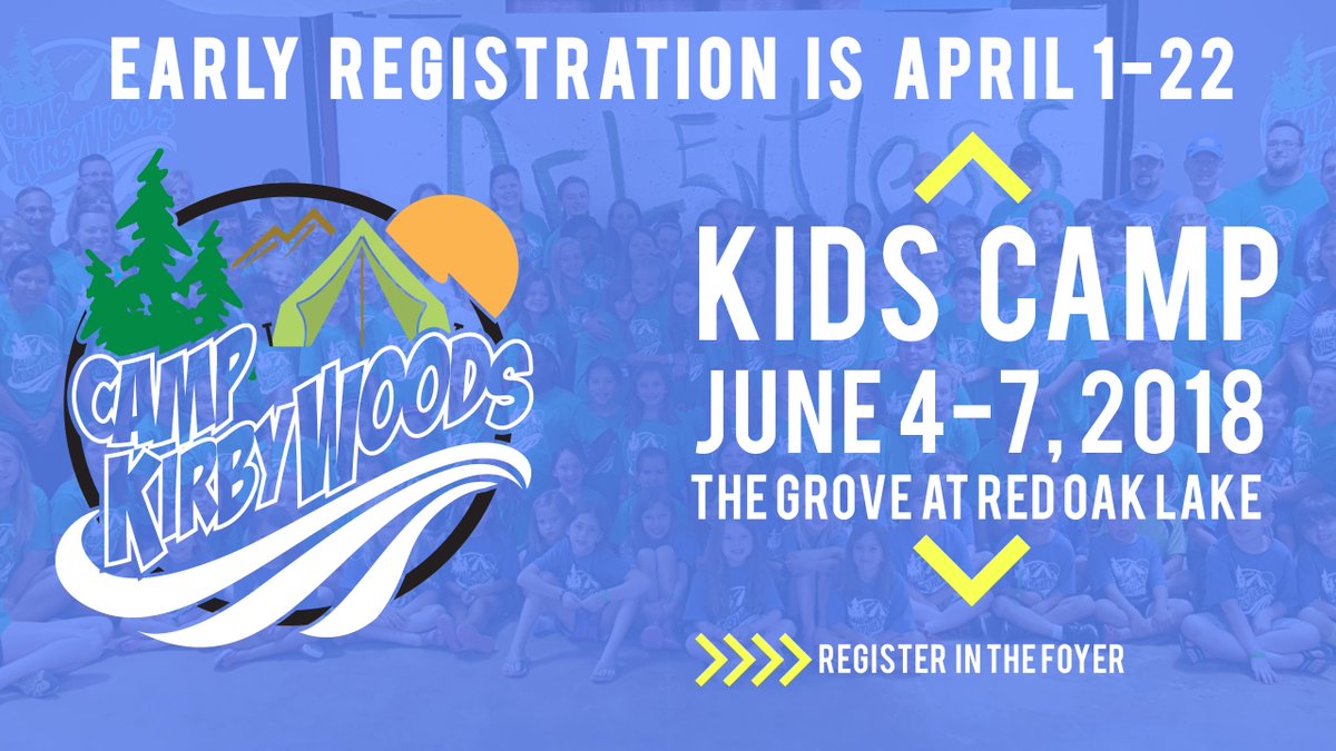 kwbckids's tweet photo. This Sunday is the last day to take advantage of the early registration price (aka save some moolah) for Camp Kirby Woods. Come see us at the camp registration table to get signed up. You won't want to miss it! https://t.co/8VEG6KFihZ