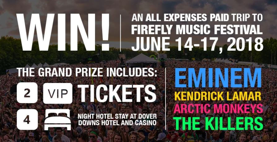 TickPick + <a href="/LiveAtFirefly/">Firefly Festival</a> = Your Chance to WIN!

As the official ticket marketplace for #Firefly, we're hooking up one lucky winner with an all expenses paid trip to the East Coast's largest music festival for two!

ENTER: tickpick.com/firefly-music-…