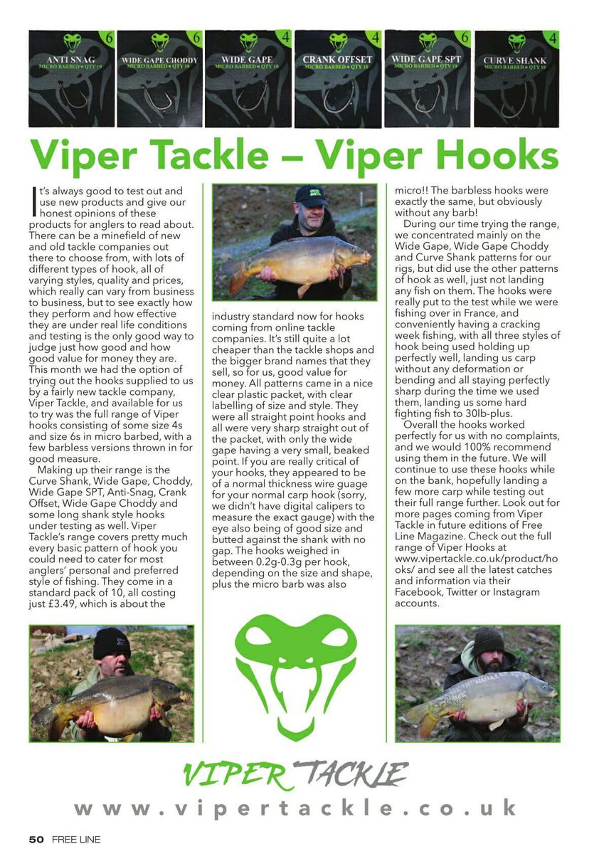 FreeLineMag's tweet photo. @ViperTackleLTD .... https://t.co/nCjxFVPa4q

Read or Download issue 7 on our website!!!
⬇⬇⬇⬇⬇⬇⬇⬇⬇
https://t.co/qqjjqofzIc 
#FreeLineMagazine #FreeCarpMag #FreeMonthlyDownload #FreeLineMagazineAPP
#GooglePlayStore #GooglePlay https://t.co/ebXqAJmytI