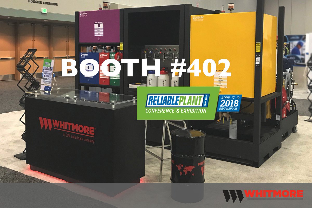WHITMORE_Mfg's tweet photo. @NoriaCorp-Reliable Plant 2018 has begun. Come meet the team, learn about our reliable, performance products & enter to win a JBL Flip 4 Waterproof/Portable BT Speaker! See you soon! #ReliablePlant #Sponsors #Whitmore #OilSafe #AirSentry #ReliabilityProducts #Lubricants https://t.co/7XEcLfUt0t