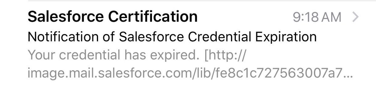 GirlyGeekMel's tweet image. Saw this email notification this morning and almost had a heart attack!  Luckily it was only my Dev 401 and I already transferred to the Platform App Builder. #Salesforce #SalesforceAppBuilder