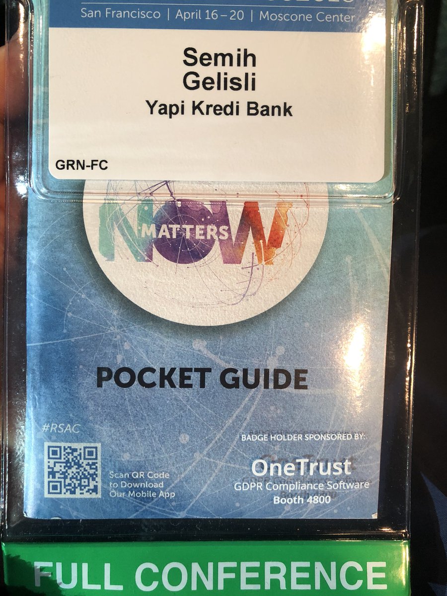 sgelisli's tweet photo. #RSA2018 https://t.co/xjmn71PQqR
