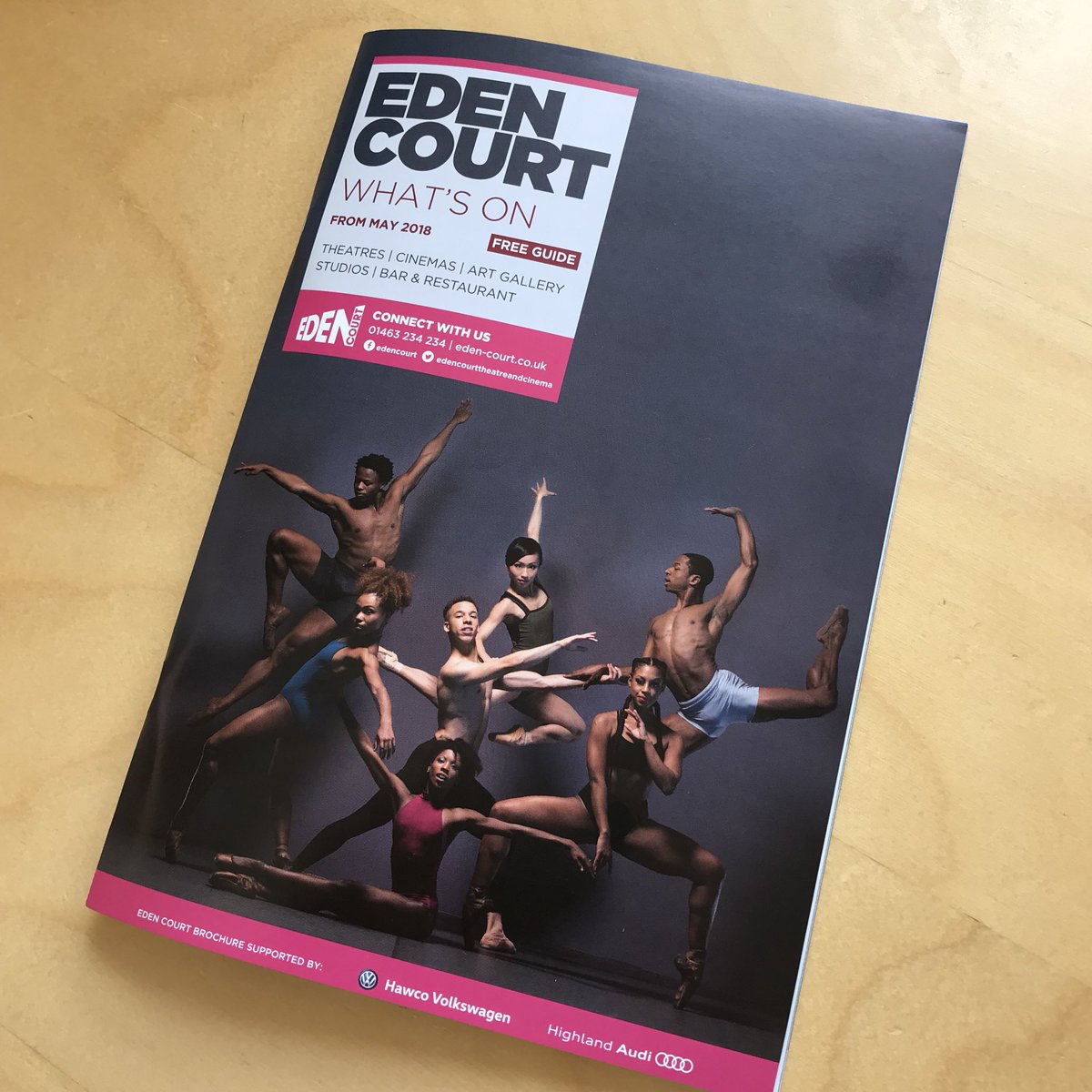 Hot off the press! Our new @EdenCourt season brochure with this stunning image from @BalletBlack on the cover. Landing on your doorsteps soon. 📬