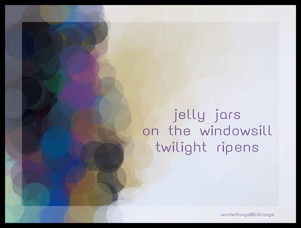 Debbie_Strange's tweet photo. #haiku - "jelly jars..."

Selected, Yamadera Basho Contest, July 2017

#haiga #3lines #mpy #poetry #IHPD #NPM2018 https://t.co/gAxqNnGuUo