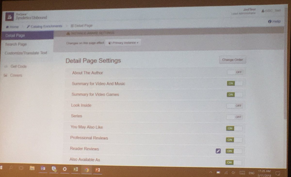 jen_cyr's tweet photo. Within Syndetics Unbound, info included is easily customizable. #cosugi2018 #cosugi18 https://t.co/loFwYZ1mg6