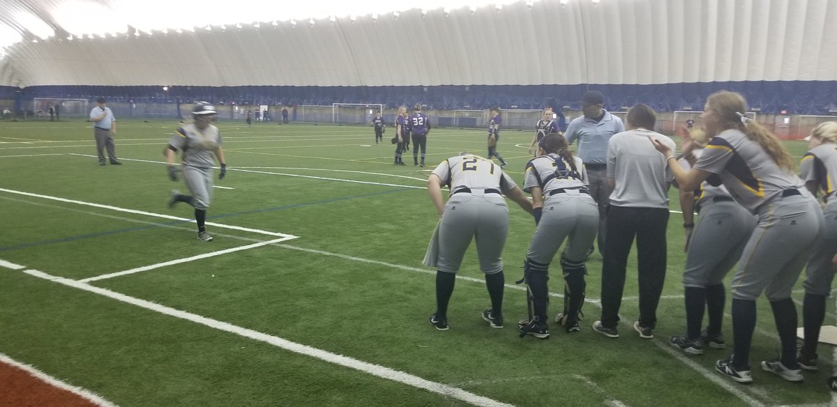 CSPBears's tweet photo. JJ so fast the camera can't even focus on her HR 'trot!' First career blast for the senior! 2-run HR in 1st for @ThompsNicole, its 4-2 USF leads @CSPBearsSB in WSTP Dome https://t.co/FJPwh6cK9E
