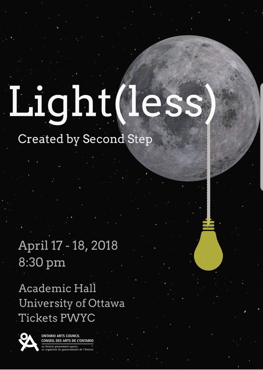 Directed by and featuring members of our board: Light(less) opens TONIGHT at Academic Hall. Can't wait for this exciting blend of physical theatre, puppetry and music! 
#YowTheatre