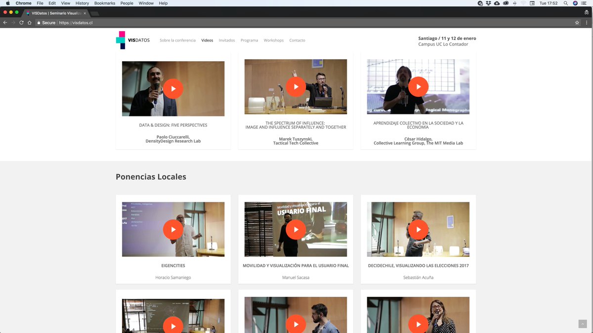 angelesbriones's tweet photo. Ya están online todos los videos de las presentaciones de #VISDatos SCL_2018 en el https://t.co/FohJ1wZbTK ¡No se los pierdan! #visdatos #DNO_UC #SCL https://t.co/WkxZBztSWo