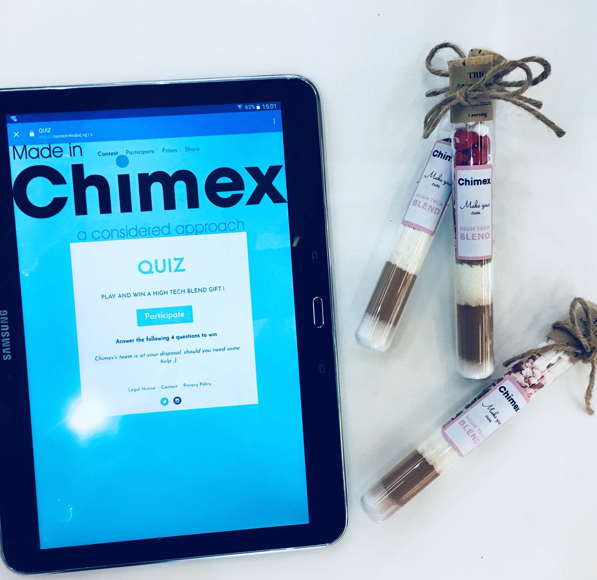 Wanna try our appetizing blends? Play the quiz #boothH320 #Incos2018 #incosmetics #madeinchimex #rai #amsterdam