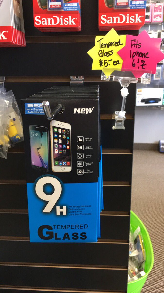 BSE_store's tweet photo. ‼️Tempered Glass now $5.00‼️ IPhones 6 &amp; 7 You don’t want to pass up this deal! 💙📲‼️ #temperedglass #iphone #Apple #familybusiness #homeelectronics https://t.co/oSJ5reBBlH