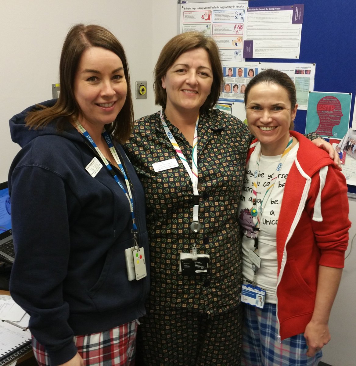 TheCountessNHS's tweet photo. 👕👚Today marked the launch of #EndPJParalysis, encouraging patients to get dressed whenever possible

💬"We’re stood here in the middle of a corridor wearing pyjamas because we want people to walk past and stare at us." #NHS70 #TeamCountess

 👉 https://t.co/qcH8rrsypc https://t.co/3VxynfFgl5