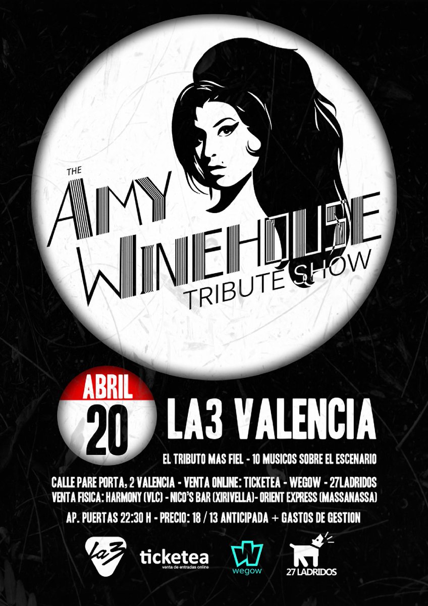 El mejor tributo de Amy Winehouse este viernes en <a href="/La3Club/">La3 Club</a> en #Valencia. Entradas: ow.ly/cflv30jvrLI