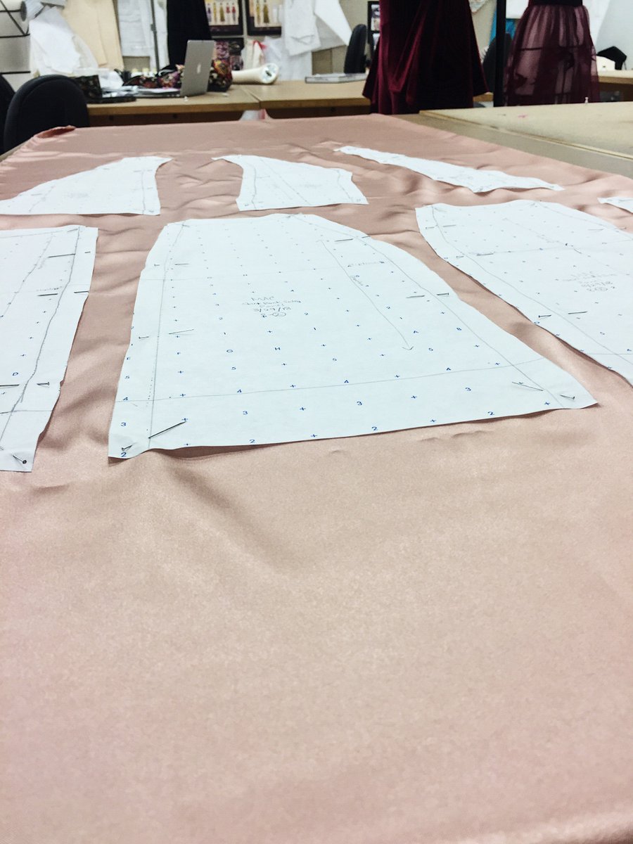 Fashion Update! <a href="/MackClarkDesign/">Mackenzie</a> has her flat patterns completed and the fabric is ready to cut. Can't wait to see what comes next? Follow for more on the #ElegantlyTransformedCollection
.
.
.
#FashionDesigner #Fashion #WestVirginiaUniversity #WVU #WVUFashionProgram