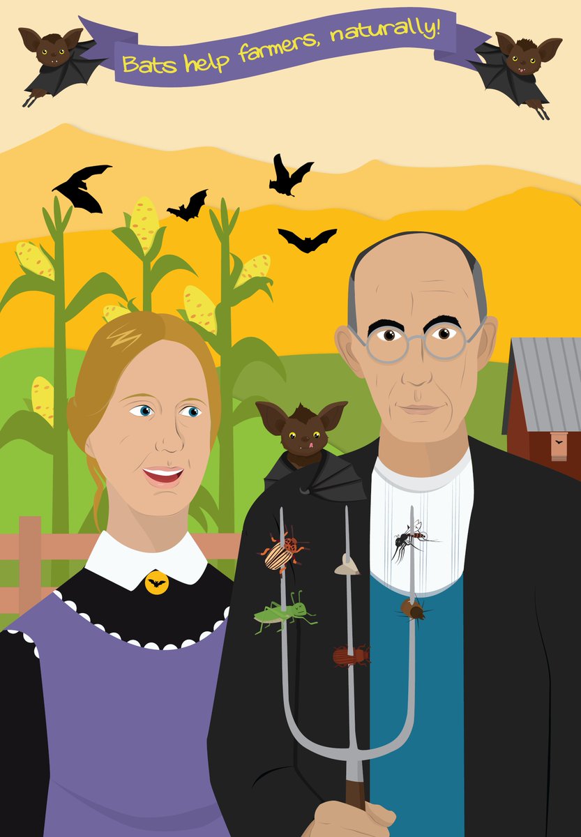 Happy #BatAppreciationDay ! Bats help farmers, naturally, by eating crop pests 🦇