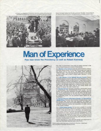 RFK50th's tweet photo. This is one of the pamphlets used by the Kennedy campaign in Indiana, where the Primary will be held on May 7. #RFK50 https://t.co/e6gSRaGtEj