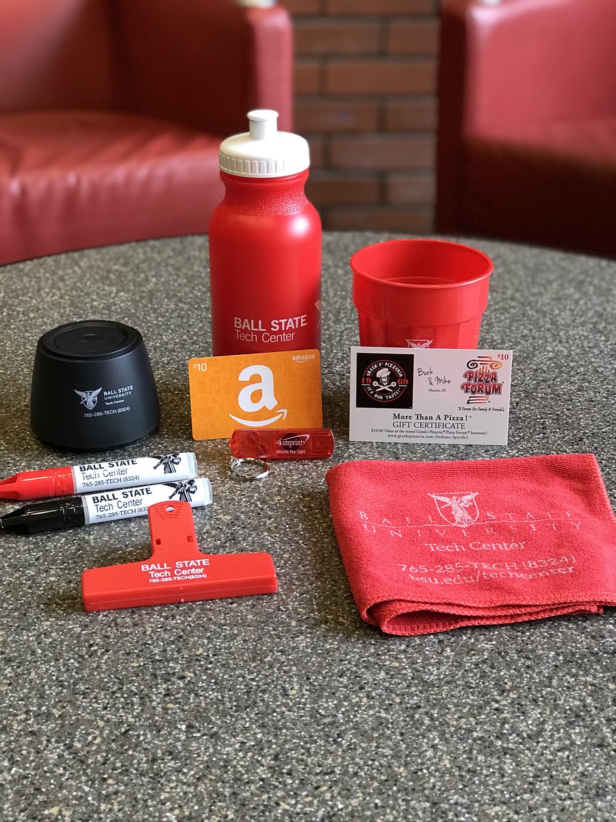 🚨🚨[GIVEAWAY]🚨🚨

Follow us and RT for a chance to win this Prize Pack!

-Amazon gift card
-Greeks Pizza gift card
-Tech Center water bottle
-Mini speaker
-USB Drive
-Cleaning cloth, hand sanitizer, &amp; chip clip

Winner will be chosen at 10pm!!