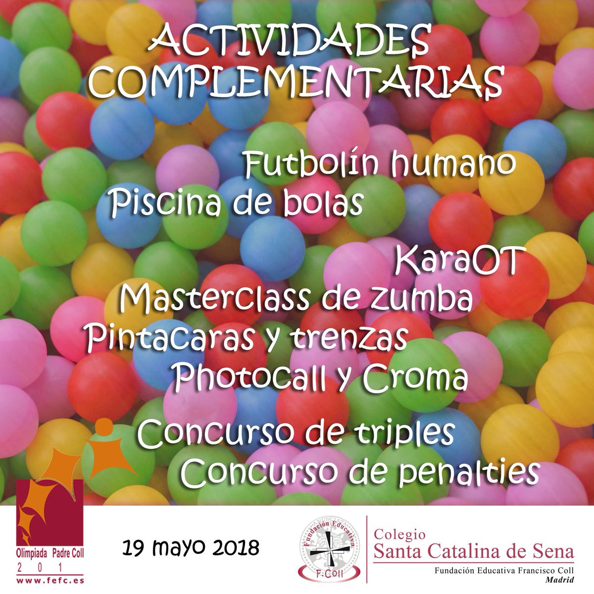 FEFCMadrid's tweet photo. Si no te van los deporte, tenemos otras actividades igualmente divertidas ¿te apuntas?
.
.
#FEFCMadrid #SantaCatalinadeSena #OlimpiadaPColl18 #deportes #convivencia #FEFColl https://t.co/fgkZ7Aoig1