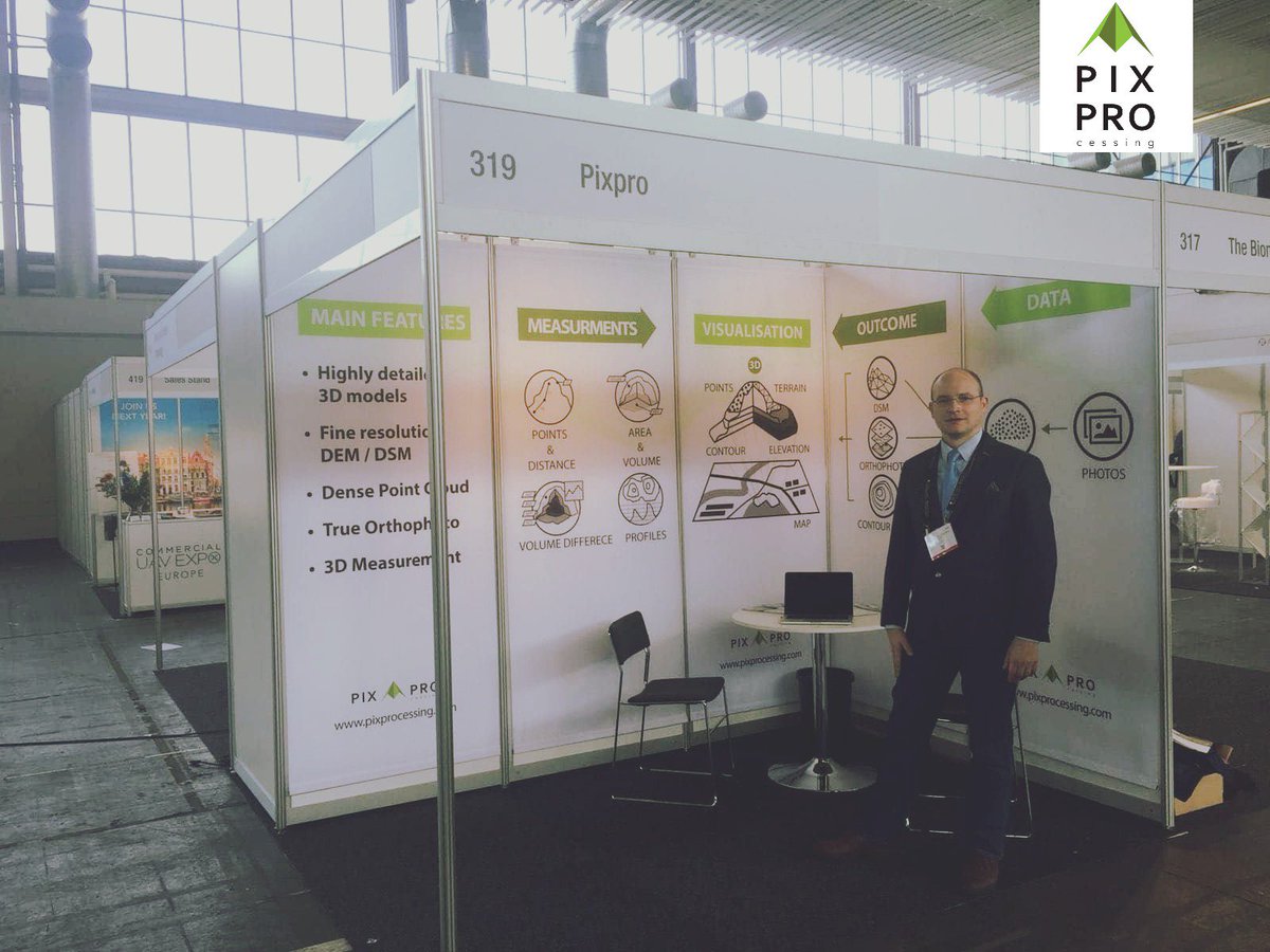 _Pixpro's tweet photo. #expouaveu18 started today, so let's meet at our booth nr. 319! Visit us & try our updated #Pixprocessing software and demo version.
#pixprocessing #expouav #ExpoUAV #software #photogrammetry #Pixpro #expo #orthophoto #drones https://t.co/z1ZHP6NrK5