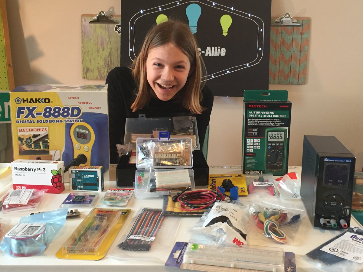 RobotMakerGirl's tweet image. Win a huge Digi-Key Maker Jr Lab Kit!  Retweet THIS POST! Follow me and @digikey , Subscribe to "Tech-nic-Allie Speaking" More details in the video and video comments! Winner announced on May 4th!  youtu.be/J3wsMEL9xGg