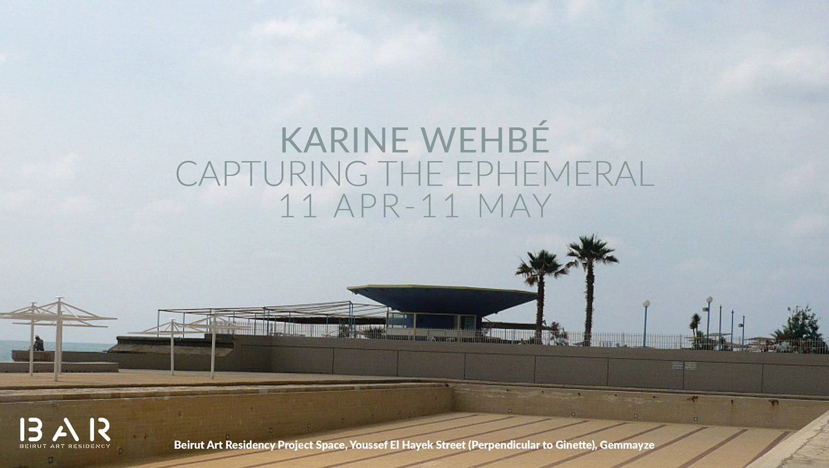 BAR_Beirut's tweet photo. Tomorrow at BAR Project Space: Karine Wehbé's solo exhibition 'Catching the Ephemeral' from 7-9. The exhibition chronicles narratives from the beach resorts in northern Lebanon while investigating the process of recollection. #karinewehbe #beirutartresidency https://t.co/TPs0wOK91s
