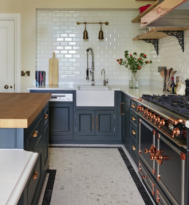 kbbmagazine's tweet photo. Tasteful tiles: when it came to designing the flooring, the homeowner of this kitchen took inspiration from the entranceway of the British Museum (📸: Darren Chung) #NationalTileWeek https://t.co/NgLNsH3A1I