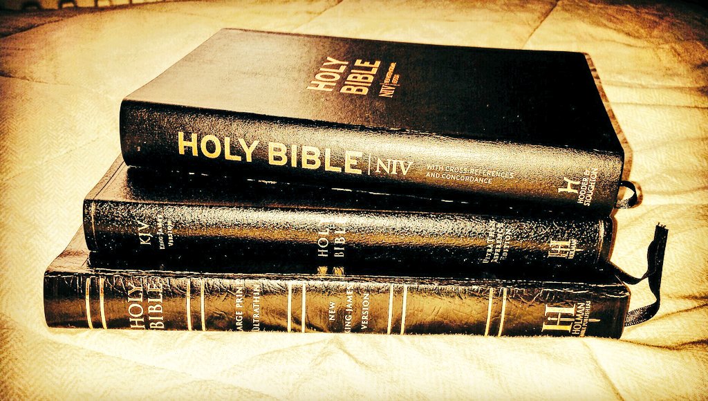 RKyriakou's tweet photo. Many version have I .
I pulled off bookshelf to study the word of God. To further my own knowledge of the truth.
I have many version of the Holy Bible to reference.
#HolyBible #Holyscripture #Hebrew #Greek #bibleversion #Kjv #Nkjv #NIV #ESV #JesusChrist
#God #Jesus #HolySpirit https://t.co/Go0B6rQUeW