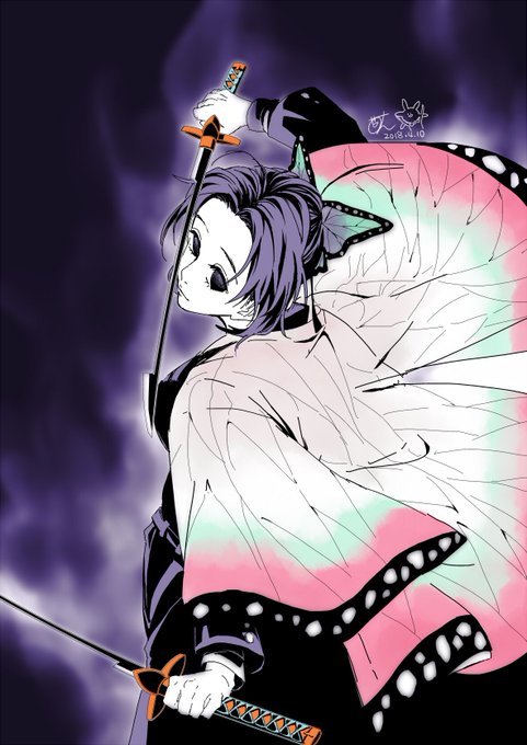 無料イラスト画像 トップ100鬼滅の刃 しのぶ イラスト 横顔