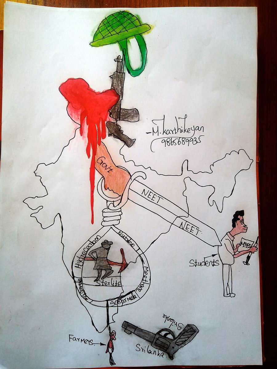 Karthimech26's tweet photo. @itisprashanth
My new pencil art of
#Savefarmers
#Stopsterlite
By karthikeyan
@SmileSettai @put_chutney @Parithabangall @Gopiaravindhraj @soonapaana006 @RjVigneshkanth @iharibaskar @nakkheeranweb
இந்த ஓவியத்தில் இருப்பது விவசாயிகளின் வலி
பகிருங்கள் விவசாயிகளின் வலி புரிந்தால் https://t.co/KQcaQlpAKo