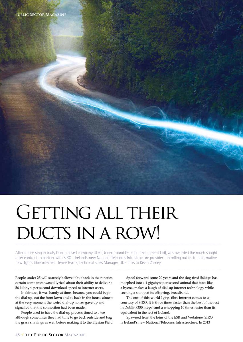 UDEltd's tweet photo. Delighted to be featured in Public Sector Magazine working with @SIROIreland #PublicSectorMagazine #RD8100 https://t.co/slzq1I2mgD