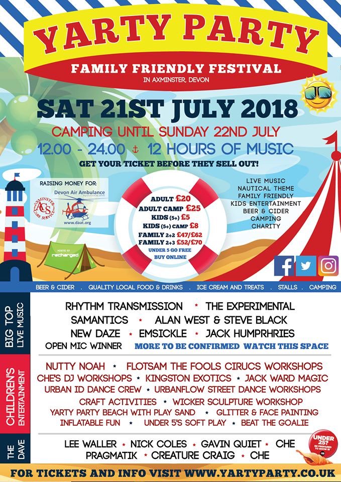 YartyParty's tweet photo. We’ve also got a a well known BBC entertainer, animal petting  and craft activities from Friends of Arc, a fantastic community wicker sculpture, a professional magician and once again, the Yarty Party boat and beach https://t.co/MczvzWhAe6 #YPF18 https://t.co/ORlVlnOsVT