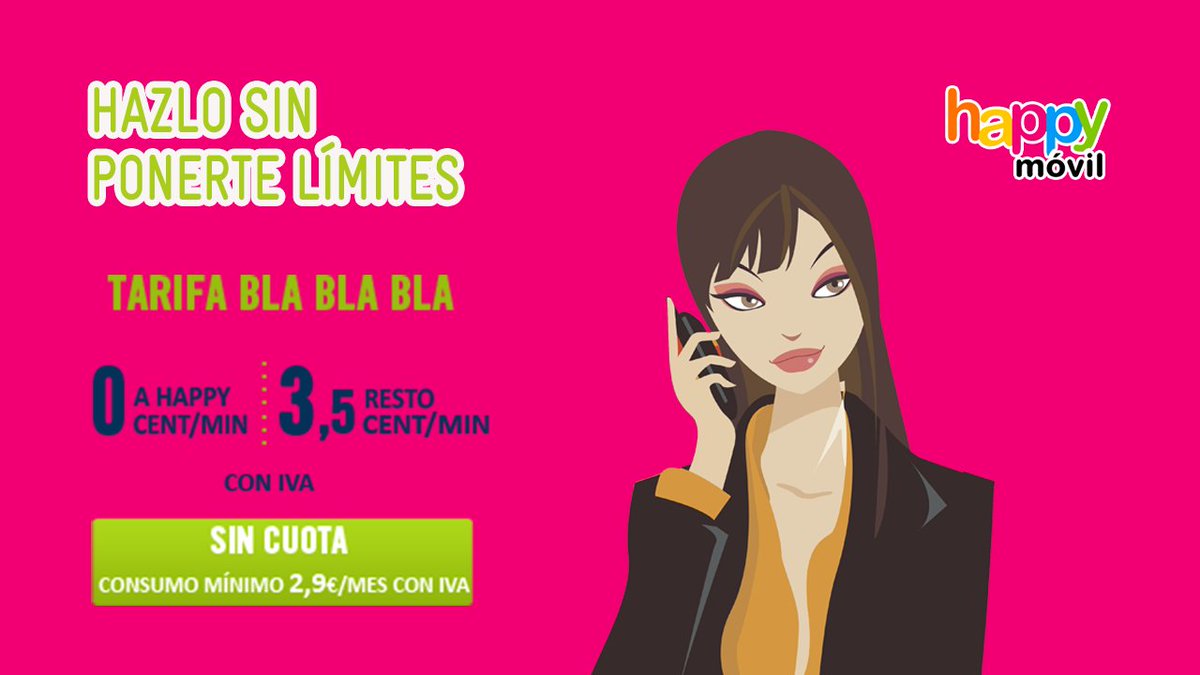 Si lo tuyo es #hablar, no te lo pienses. Elige la #Tarifa Bla Bla Bla. 😙💬 #FelizMartes goo.gl/bWuAgu