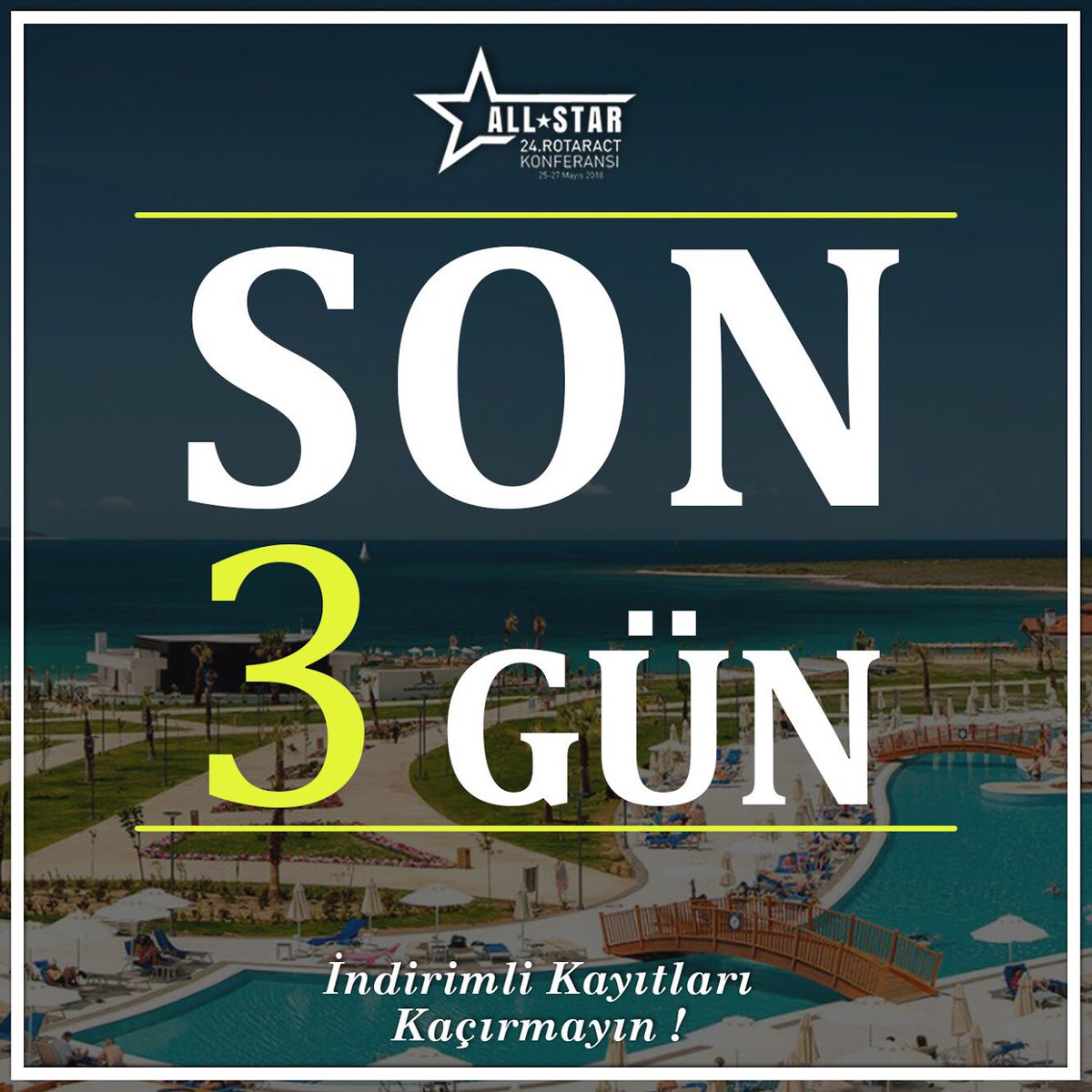 📢📢 İndirimli Kayıt Fırsatından Yararlanmak İçin Son 3 Gün !! Kayıtlar için konferans18.com adresini ziyaret edin !! #konferans2018 #konferans18 #allstar #niluferrotaract #didim #konferansallstar  #allstar2018