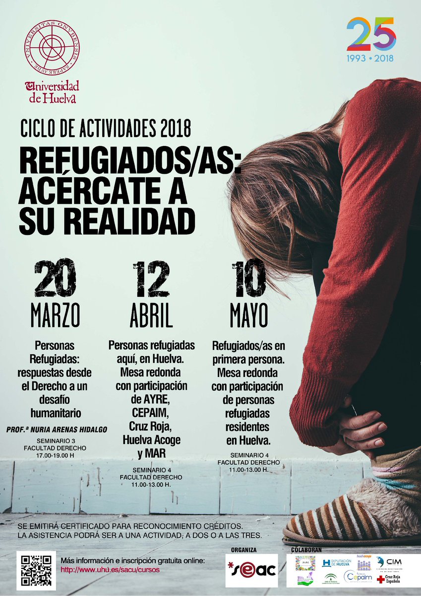 SerRefugio's tweet photo. El jueves, día 12 de abril, continua en la @UniHuelva el ciclo de talleres Refugiados/as: Acércate a su realidad. Tendremos una mesa redonda contando con las experiencias de @FundacionCepaim, @CruzRojaHuelva, @asociacionAyre  y Huelva Acoge. Seguimos sumando para #SerRefugio. https://t.co/1sDBKfPv7r