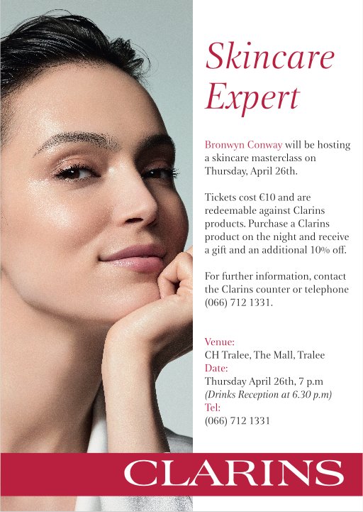chtraleechemist's tweet photo. @beautybybronwyn Will be instore for an amazing Event on the 26th April!! Contact our @clarins_uk  Counter in store now or call 0667121331 for more Details! We cannot wait!! https://t.co/rdXLRUqanE