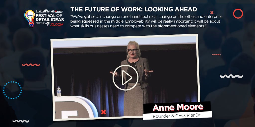 InsideRetaiLive's tweet photo. You surely don't want to be stuck in the past so let's all say bye bye yesterday, and hello to the future of work! PlanDo CEO Anne Moore shares tips, tricks and hacks in her session. Watch here: https://t.co/cvw6pDRRnf #IRLive #FestivalofRetailIdeas https://t.co/2PSHyoZ1wJ