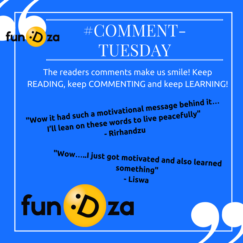FundzaLitTrust's tweet photo. #CommentTuesday
"A Tree as a Teacher" was a popular, motivating read this weekend.
You can read this essay by Lonjezo Idrissa here: https://t.co/GlBrNPNsGz
#Essay #REading #ReadForFree #Literacy #Learning #Inspo https://t.co/en9qHCH1aE