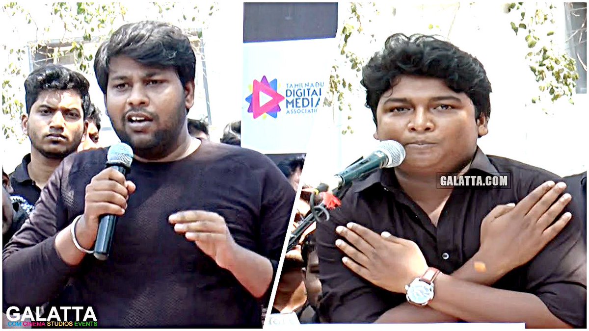 galattadotcom's tweet photo. #MadrasCentral #Gopi &amp; #Sudhakar at #CauveryManagementBoard Protest. 

VIDEO HERE: https://t.co/WmrJSb1ucK

#Parithabangal @Parithabangall @SmileSettai #CauveryProtest #Cauvery #CauveryIssue #BlueSattai https://t.co/MvhGbnhE05