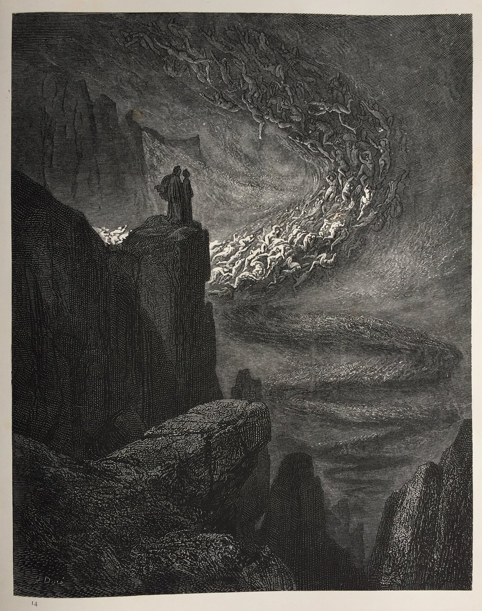 SarahMHarding's tweet photo. Another Day in Hell.
Day 14.
The stormy blast of Hell.
Canto V
#anotherdayinhell #avisionofhell #Dante2018 #Dore #gustavedore #illustration #engraving https://t.co/fNRWj4slXD