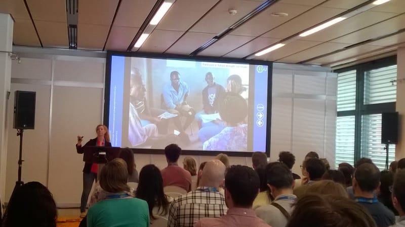 AnneVanLoon's tweet photo. Finally, the photos and videos of our research in South Africa! See them @ Pico spot A screen A4. And talk to @SRangecroft about using model scenarios &amp; narrative interviews to increase drought preparedness. #CreativeDroughtProject #EGU18 @memorystories @LindseyMcEwen1 https://t.co/3m2DwUybH6