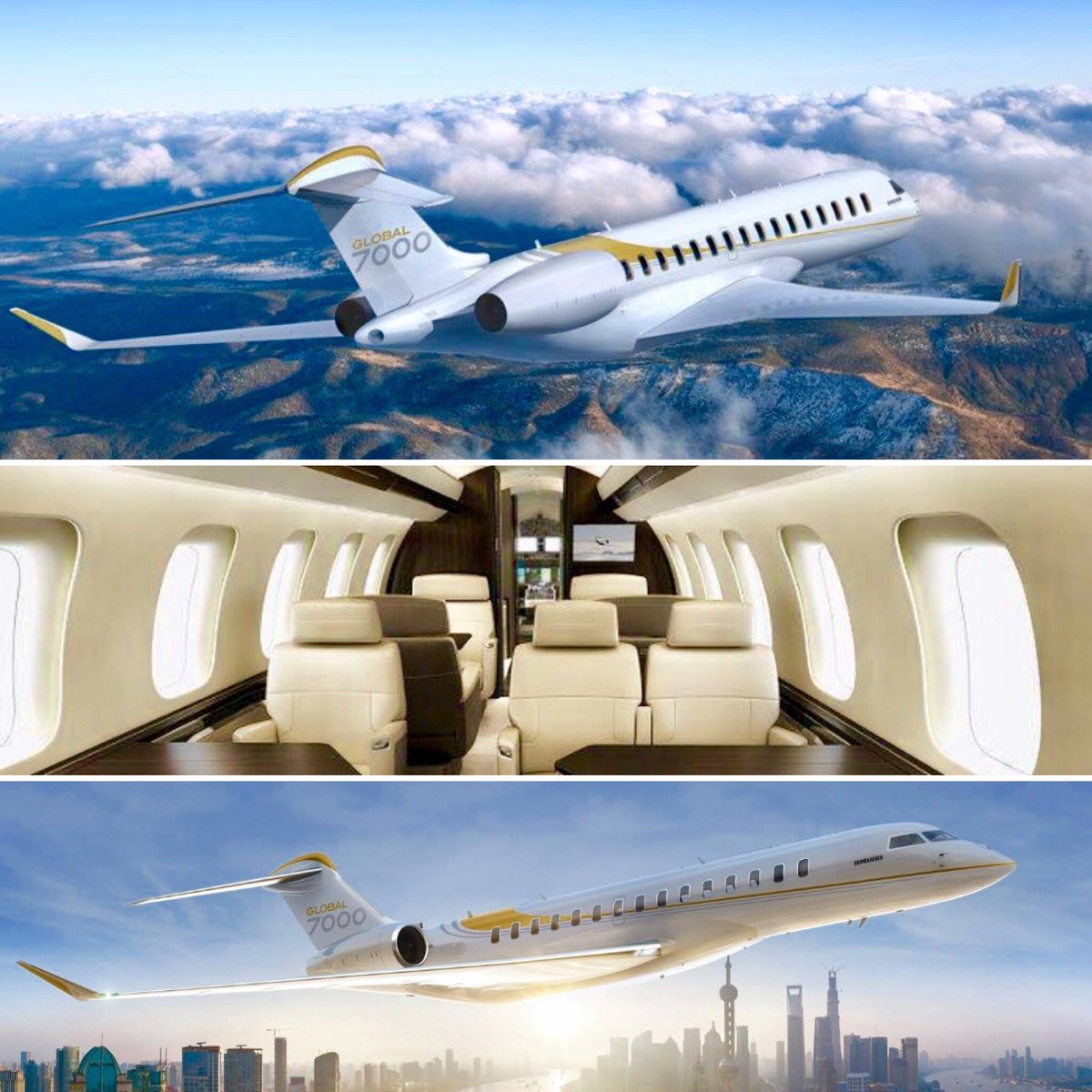 UberLuxury1's tweet image. #Bombardiers #Global7000 #aircraft is the largest built #businessjet with 4 living spaces, suite  &amp;amp; kitchen. A New tailored luxury #businessjet. Uniquely designed &amp;amp; personalized to your home &amp;amp; office. Featuring 19 guests, Mach 0.925, 7,400nm range.