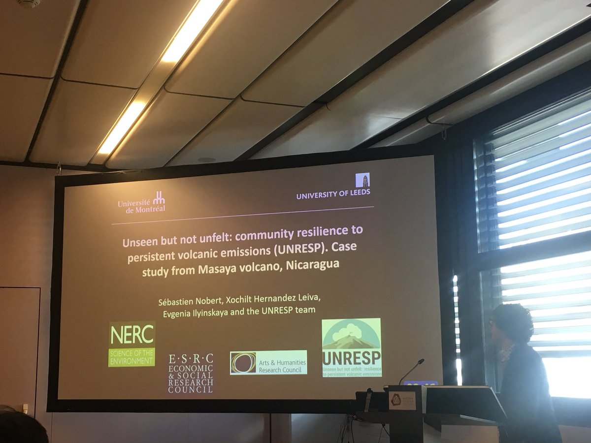 #EGU18 GMPV6.8 @SebastienNobert on resilience to a slow-onset volcanic hazard
